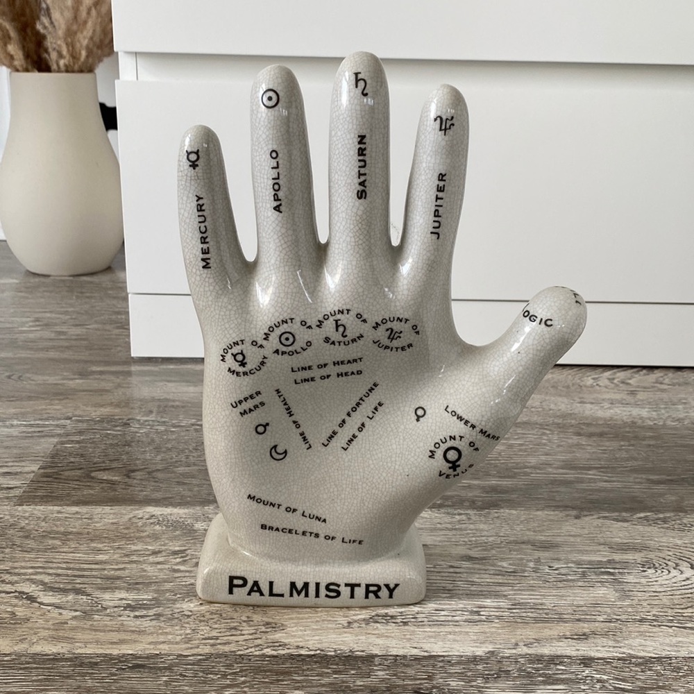 Palmistry Hand Decor Sculpture